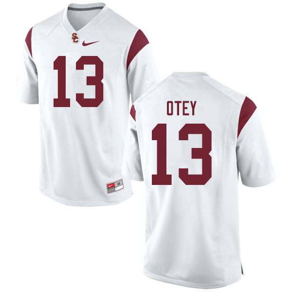 Men #13 Adonis Otey USC Trojans College Football Jerseys Sale-White